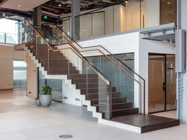 contemporary timber staircase