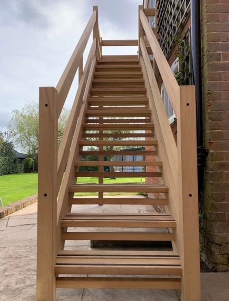 External Iroko Staircase – Billericay, Essex